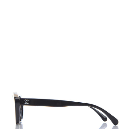 Chanel Acetate Oval Sunglasses 5416 Black Beige 2 of 8
