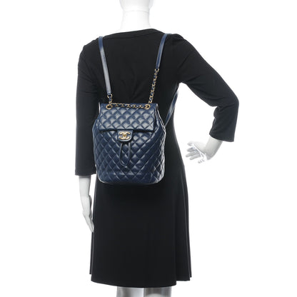 Chanel Calfskin Quilted Small Urban Spirit Backpack Blue 2 of 8
