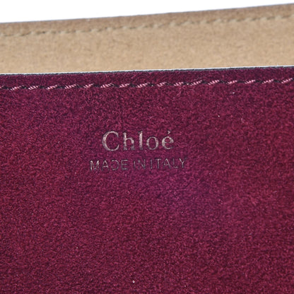 Chloe Suede Smooth Calfskin Drew Shoulder Bag Dark Purple 6 of 7