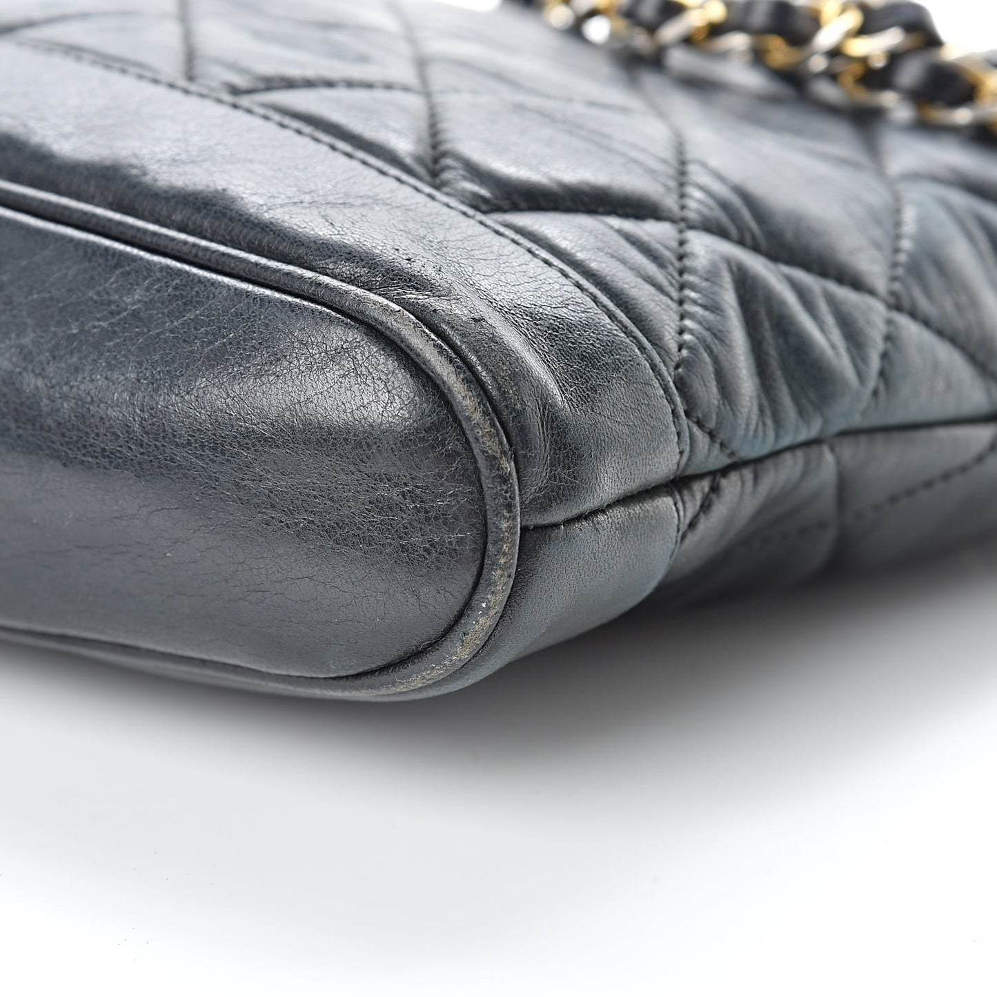 Lambskin Quilted Shoulder Bag Black