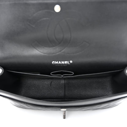 Chanel Crumpled Calfskin Quilted Jumbo Double Flap So Black 5 of 10