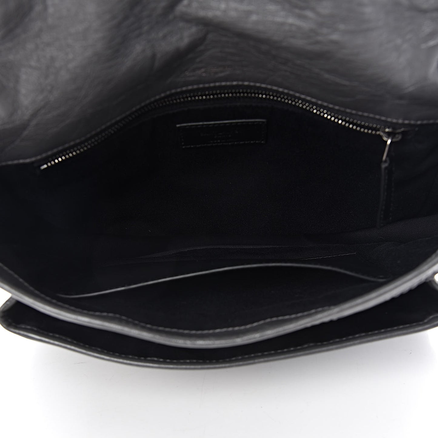 Crinkled Calfskin Matelasse Monogram Medium Niki Chain Satchel Fog