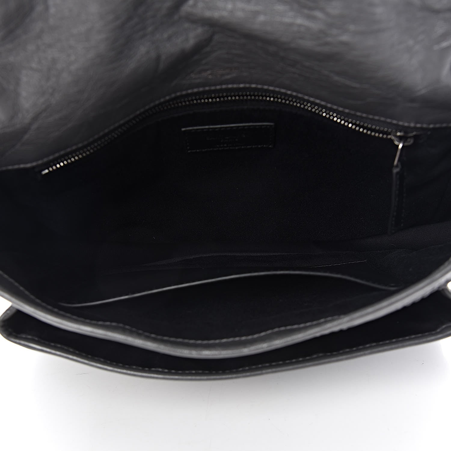 Saint Laurent Crinkled Calfskin Matelasse Monogram Medium Niki Chain Satchel Fog 5 of 10