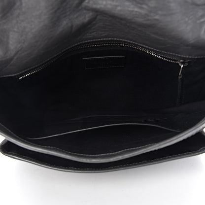 Saint Laurent Crinkled Calfskin Matelasse Monogram Medium Niki Chain Satchel Fog 5 of 10