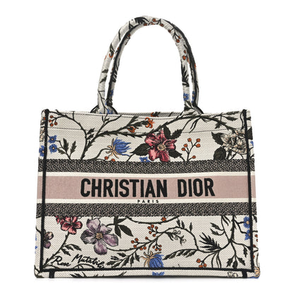 Christian Dior Canvas Embroidered Medium Rosa Mutabilis Book Tote Multicolor 1 of 10