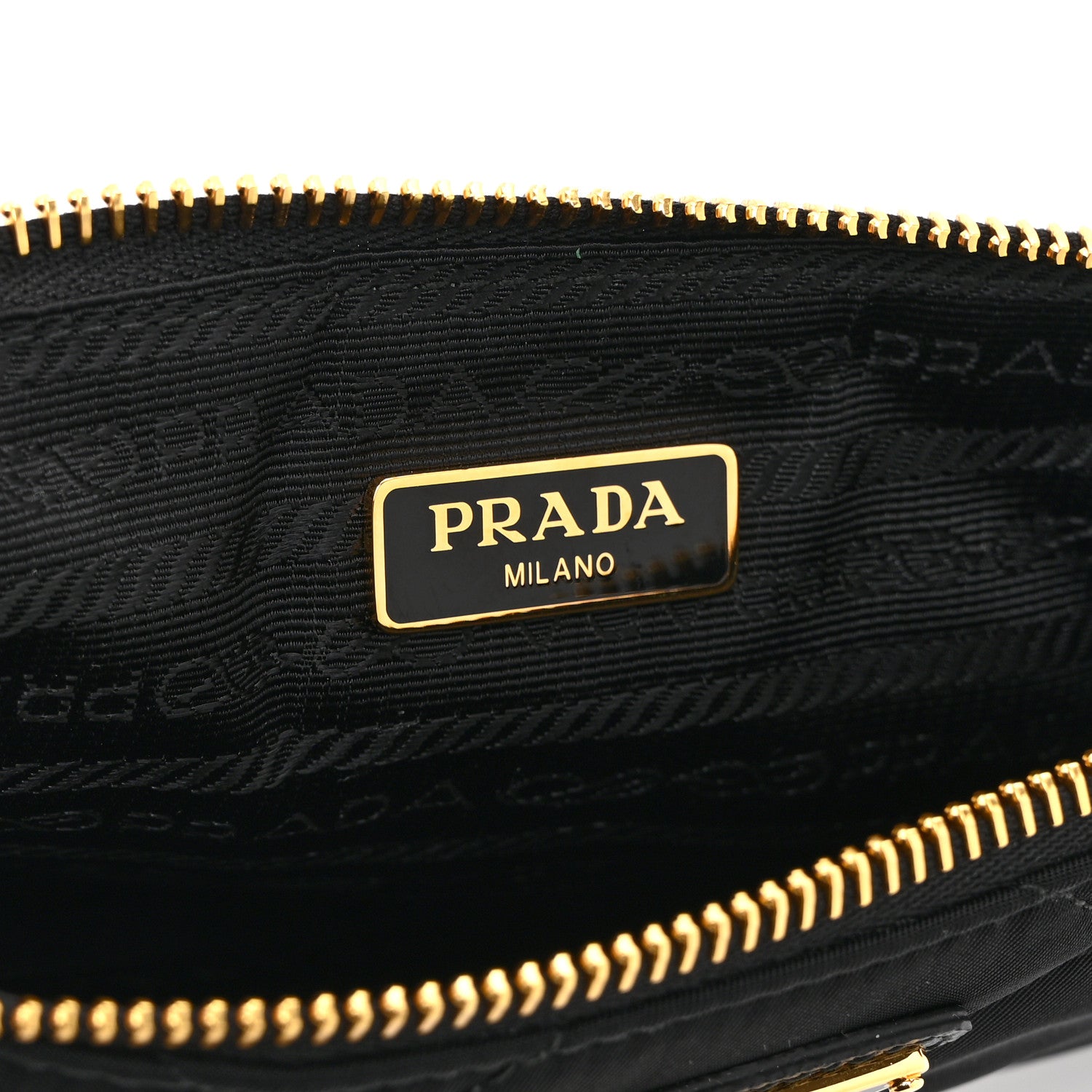 Prada Re-Nylon Tessuto Impuntu Quilted Re-Edition 1995 Chaine Pouch Black 11 of 19