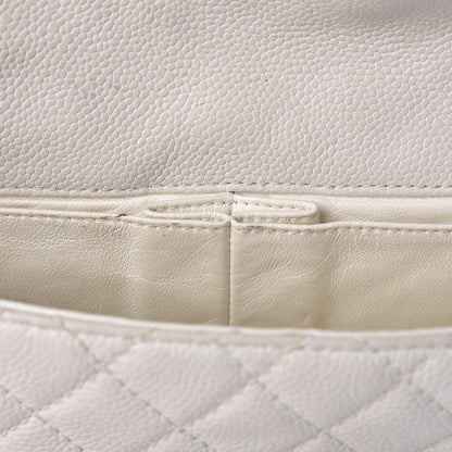 Chanel Soft Caviar Quilted East West Flap White 15 of 31