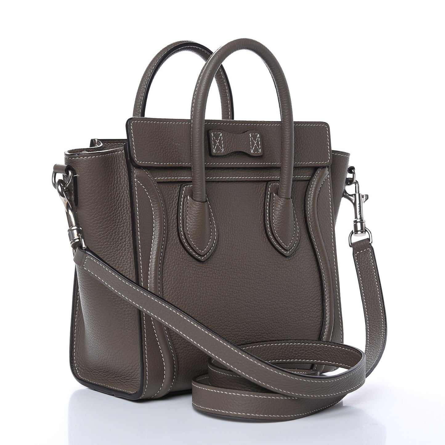 Drummed Calfskin Nano Luggage Souris