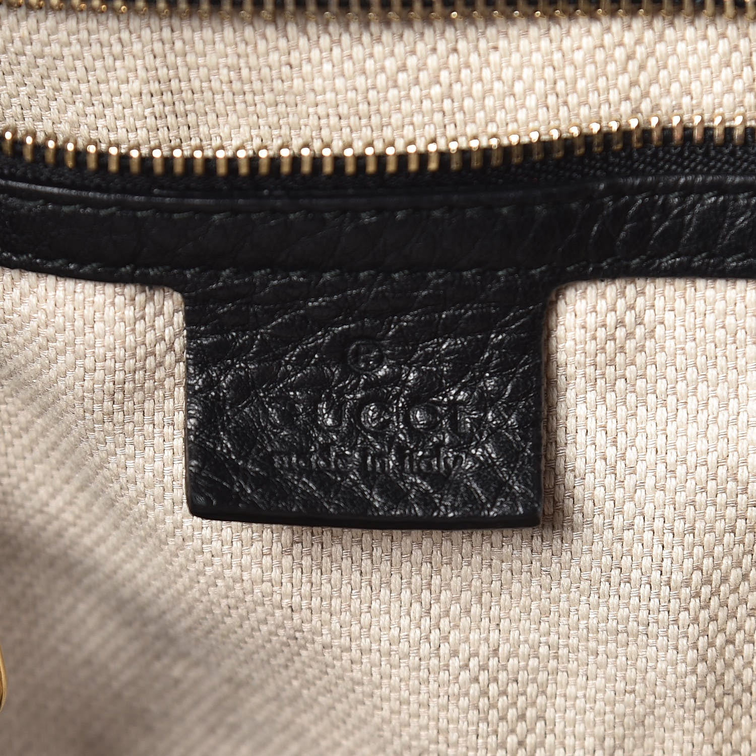 Gucci Pebbled Calfskin Medium Soho Shoulder Bag Black 6 of 12