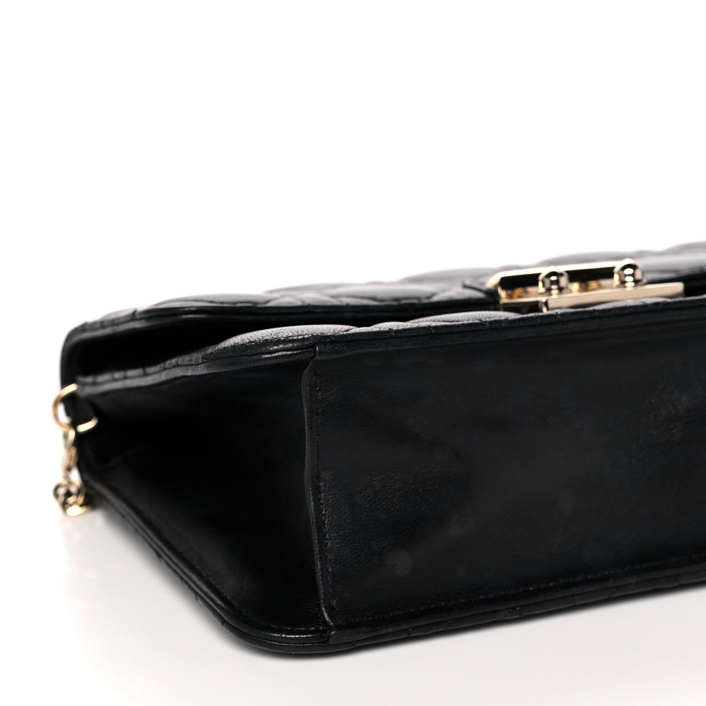 Lambskin Cannage Miss Dior Promenade Pouch Black