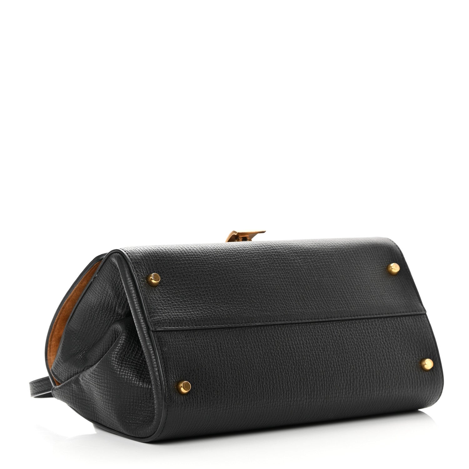 Bottega Veneta Textured Calfskin Small BV Angle Shoulder Bag Black 4 of 16