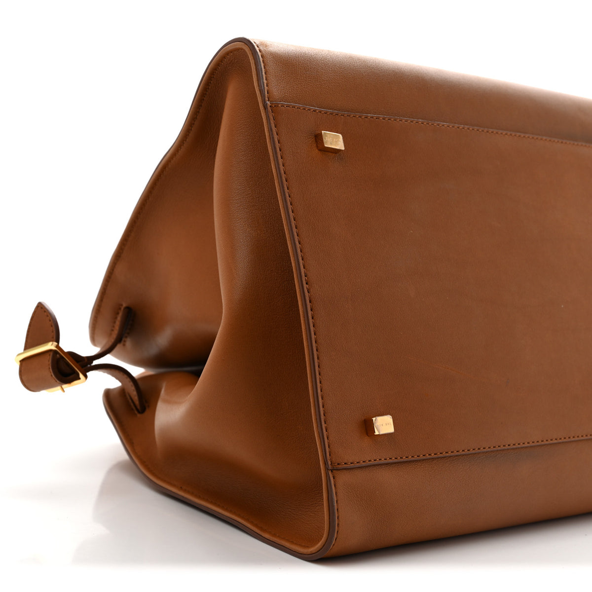 The Row Polished Saddle Calfskin Soft Margaux 15 Cuir 17 of 27