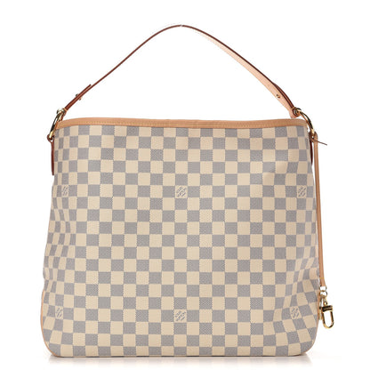Louis Vuitton Damier Azur Delightful MM Rose Ballerine 1 of 8