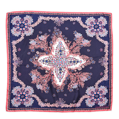 Louis Vuitton Silk Coral Scarf Indigo 1 of 4