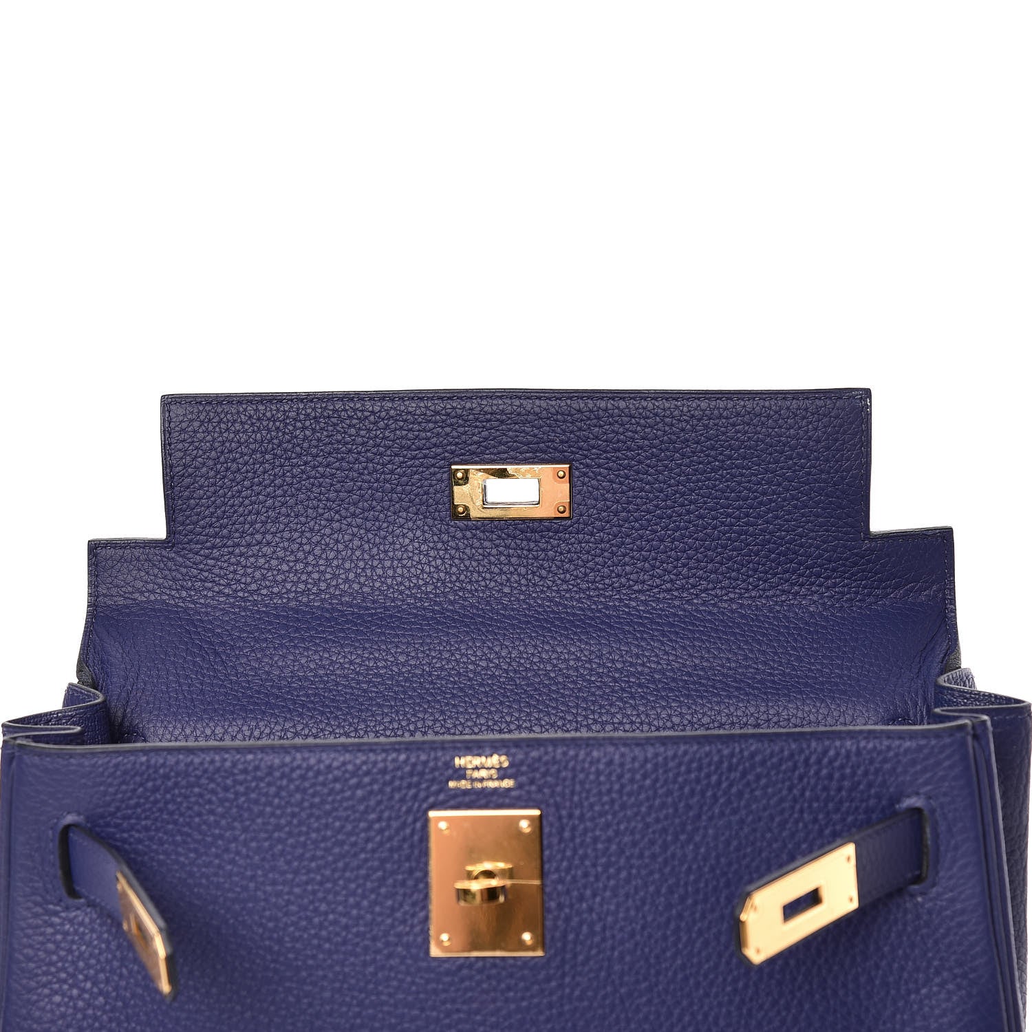 Hermes Taurillon Clemence Kelly Retourne 28 Bleu Encre 19 of 41