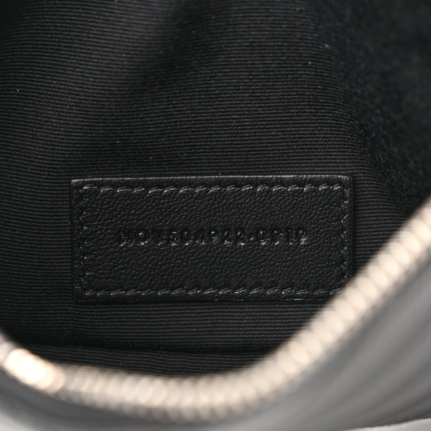 Grain De Poudre Chevron Monogram Bill Pouch Black