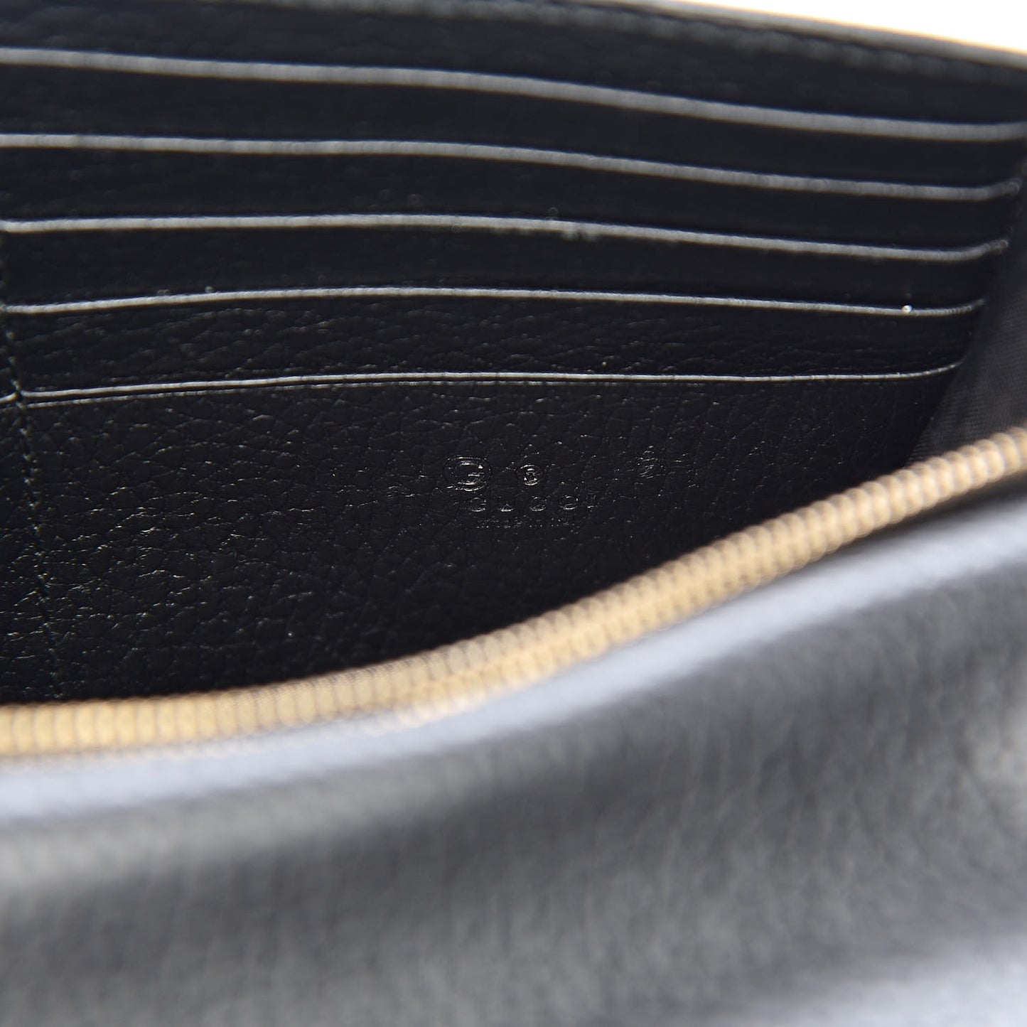 Dollar Calfskin Medium Betty Chain Wallet Black