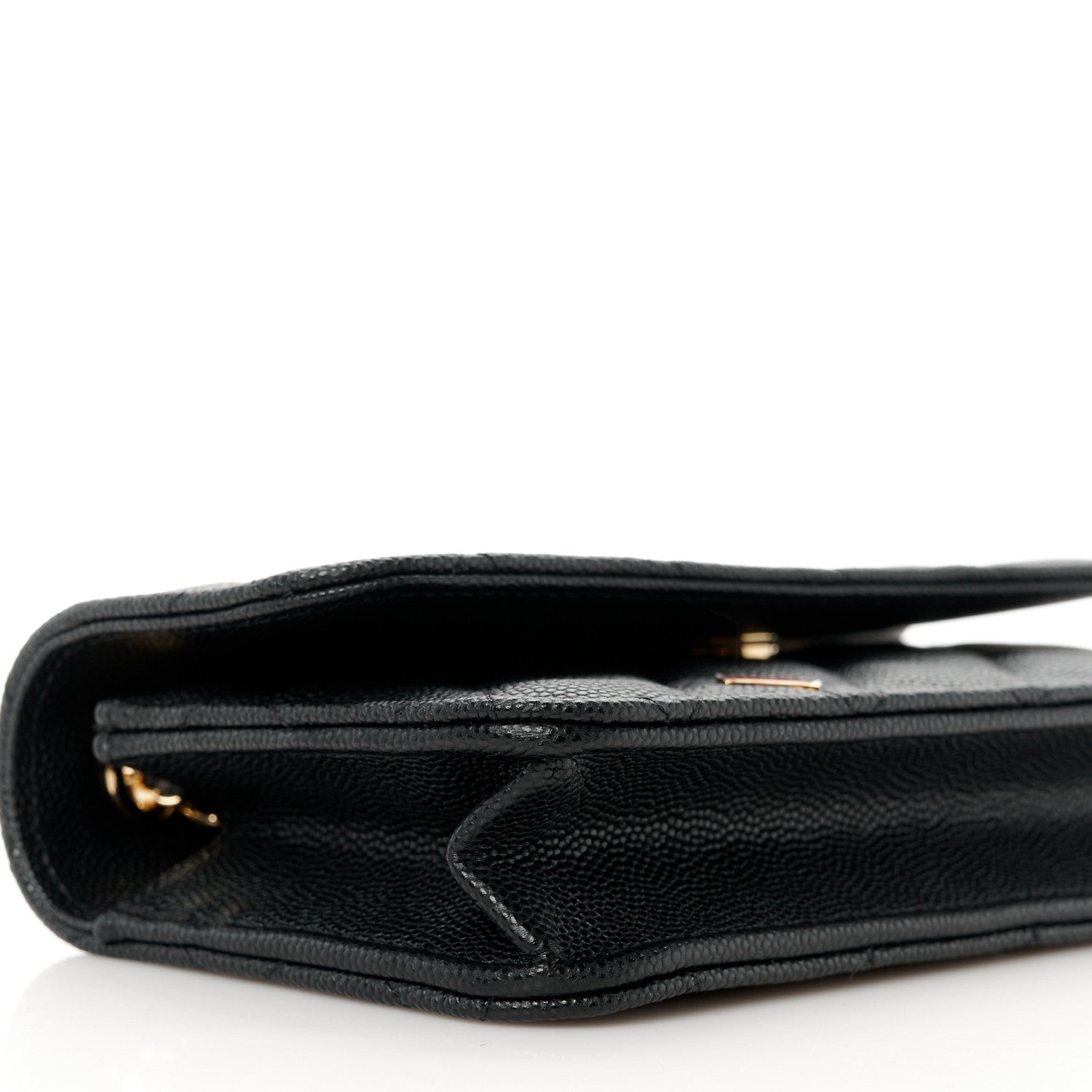 Chanel Caviar Quilted Enamel Coco Casino Flap Phone Holder With Chain Black 10 of 12