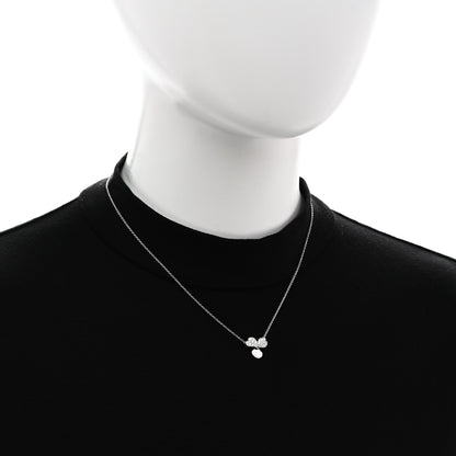 Tiffany Platinum Diamond .17ctw Small Paper Flowers Pendant Necklace 2 of 6