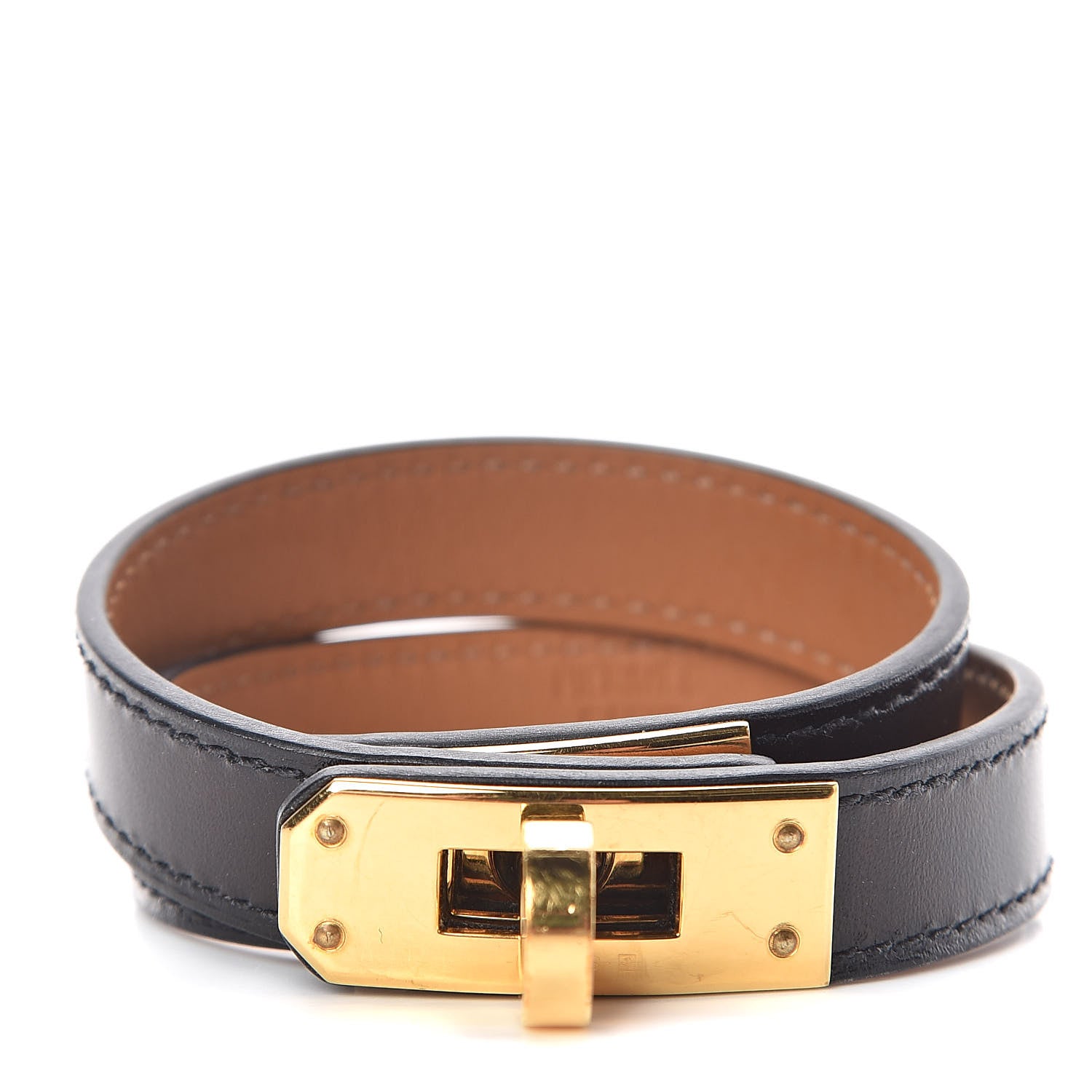 Hermes Box Kelly Double Tour Bracelet S Black 1 of 5