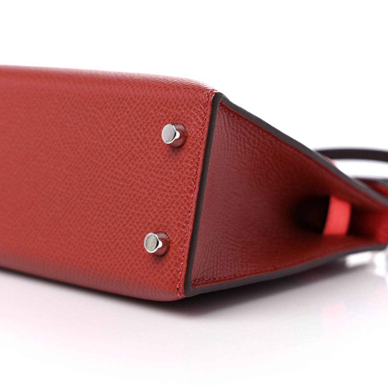 Hermes Epsom Tri-Color Mini Kelly Sellier 20 Rouge Venetian Rouge Sellier Rose Texas 9 of 10