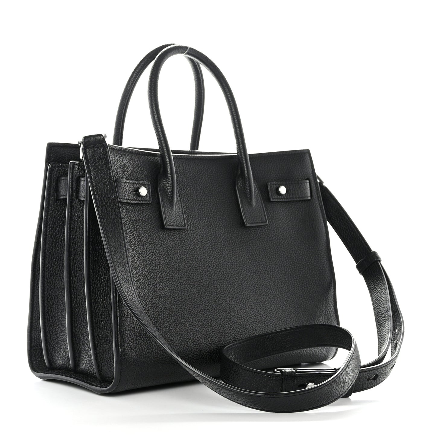Grained Calfskin Baby Sac De Jour Souple Black