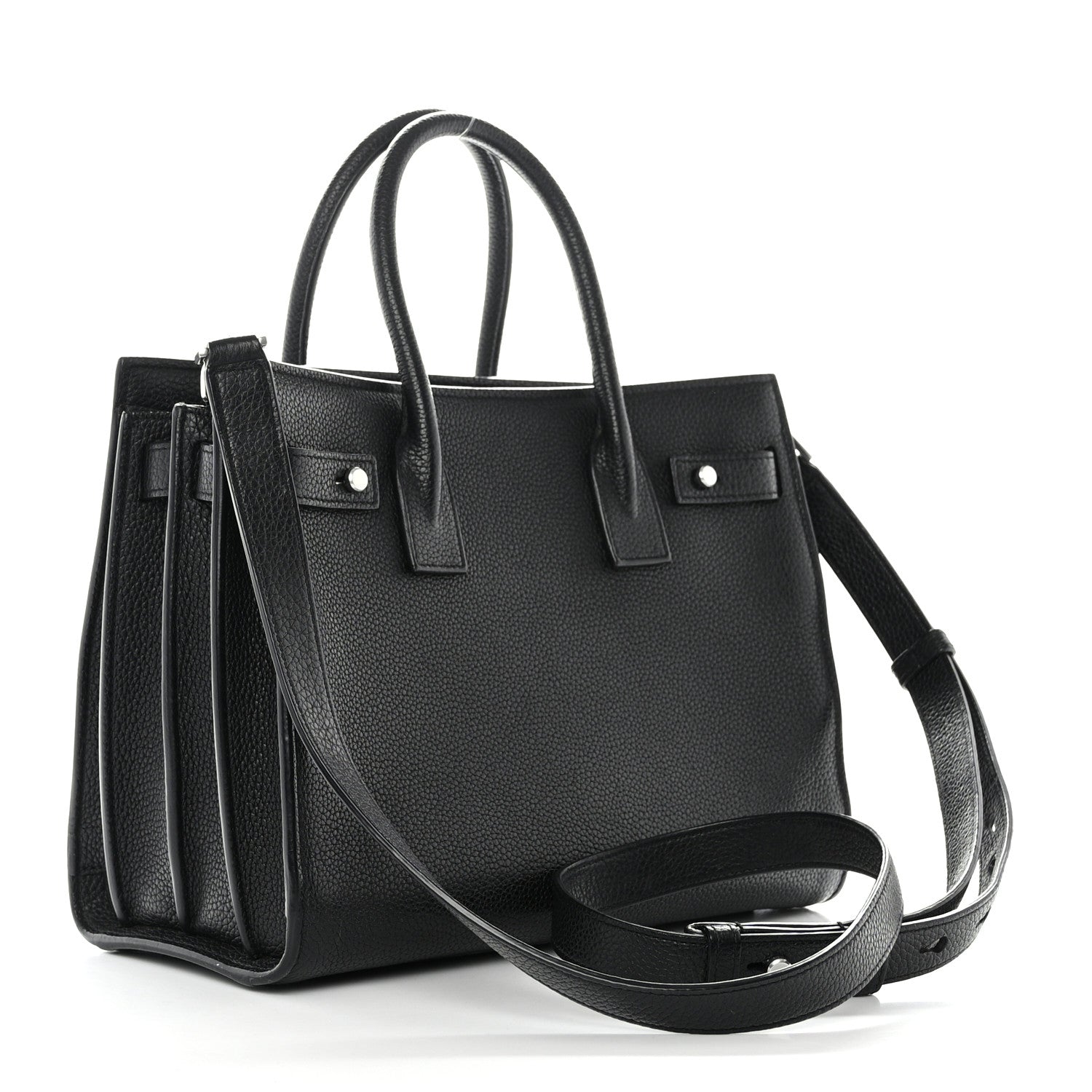 Saint Laurent Grained Calfskin Baby Sac De Jour Souple Black 3 of 13