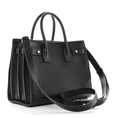 Saint Laurent Grained Calfskin Baby Sac De Jour Souple Black 3 of 13