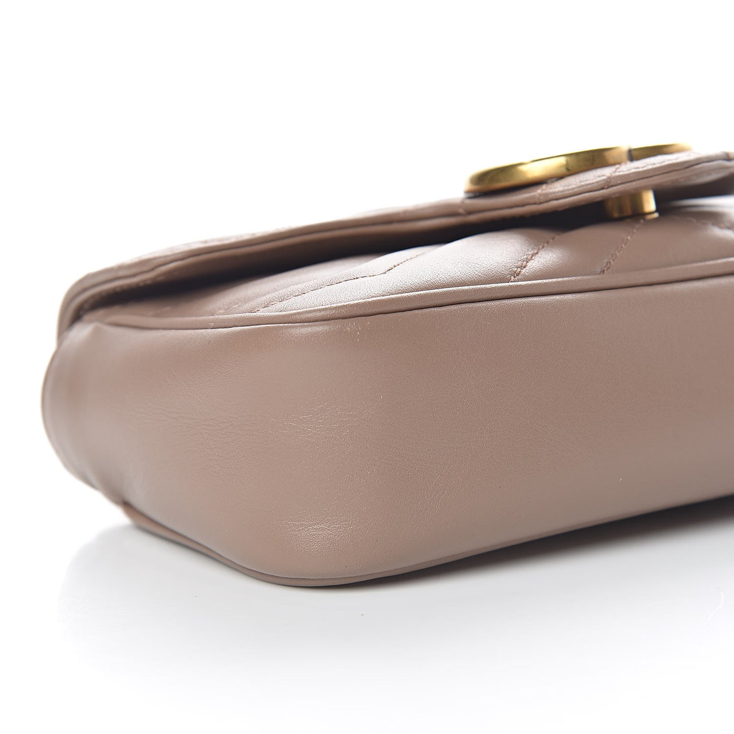 Calfskin Matelasse Super Mini GG Marmont Shoulder Bag Porcelain Rose