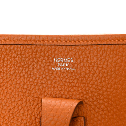 Hermes Taurillon Clemence Evelyne II PM Orange 6 of 11