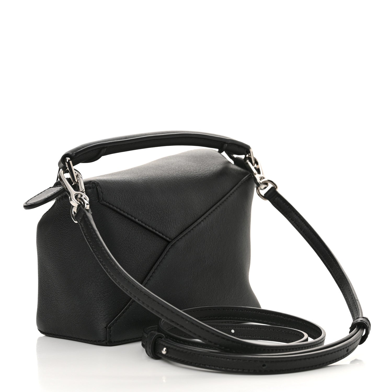 Loewe Calfskin Mini Puzzle Edge Bag Black 3 of 10
