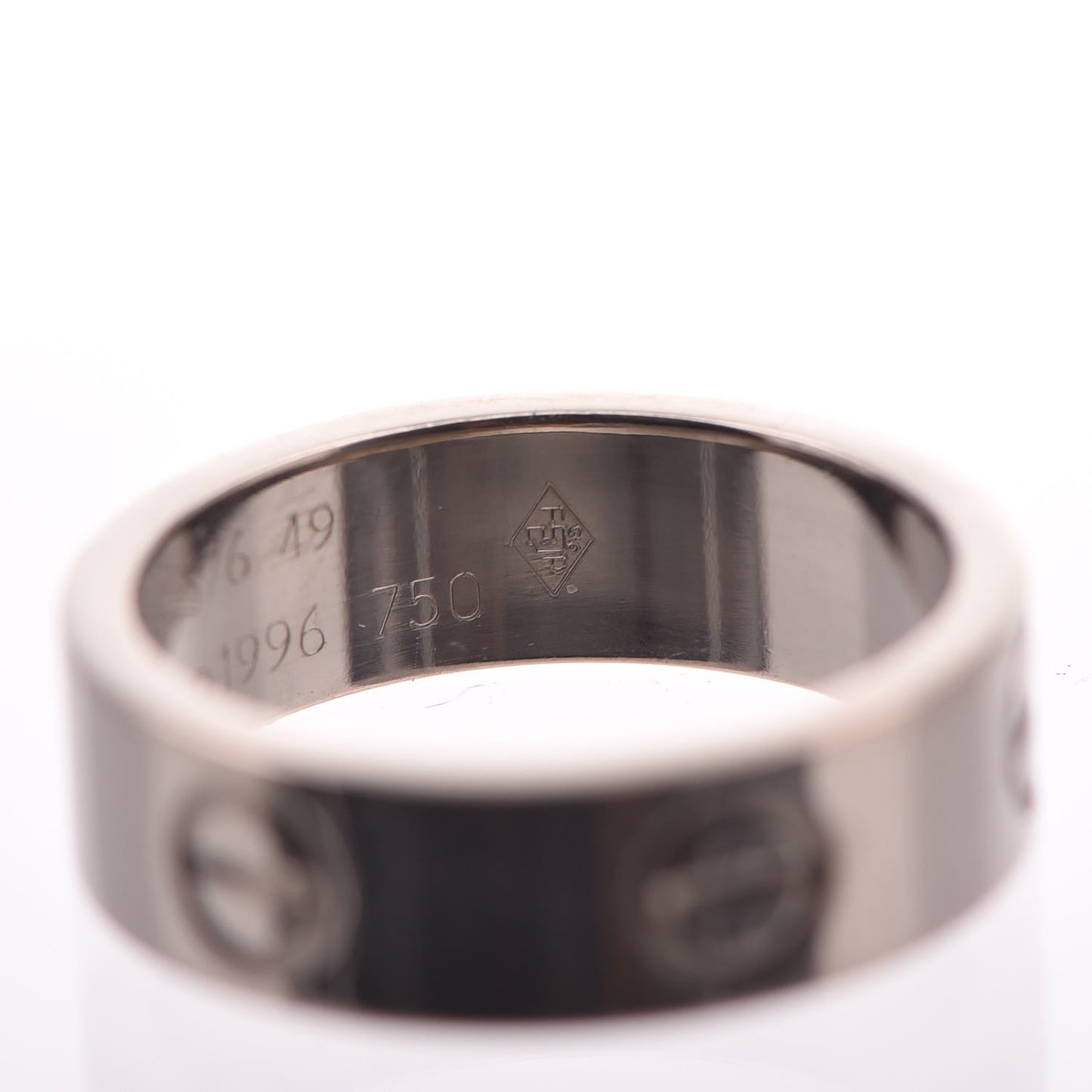 18K White Gold 5.5mm LOVE Ring 49 4.75