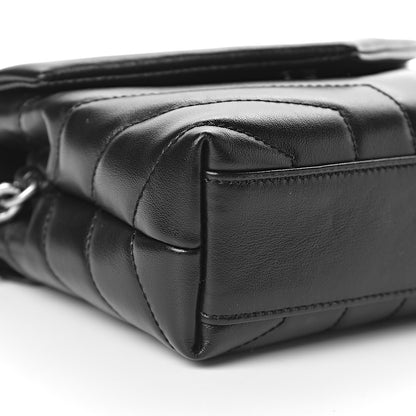 Saint Laurent Calfskin Y Quilted Monogram Toy Loulou Crossbody Bag Black 8 of 12