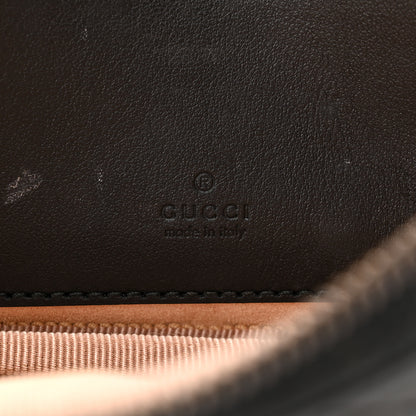 Gucci Calfskin Matelasse Mini GG Marmont Chain Crossbody Bag Black 6 of 14