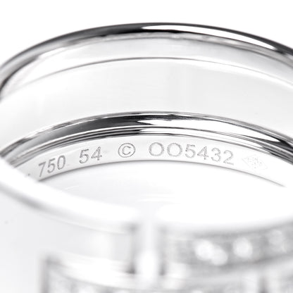 Cartier 18K White Gold Diamond Maillon Panthere Band Ring 54 6.75 5 of 5