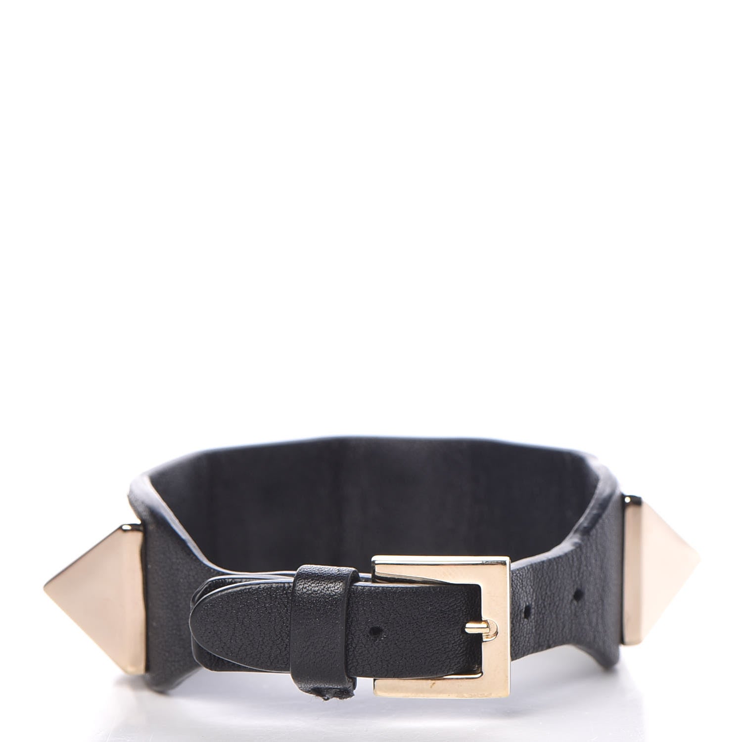 Valentino Garavani Calfskin Macro Rockstud Bracelet Black 3 of 6
