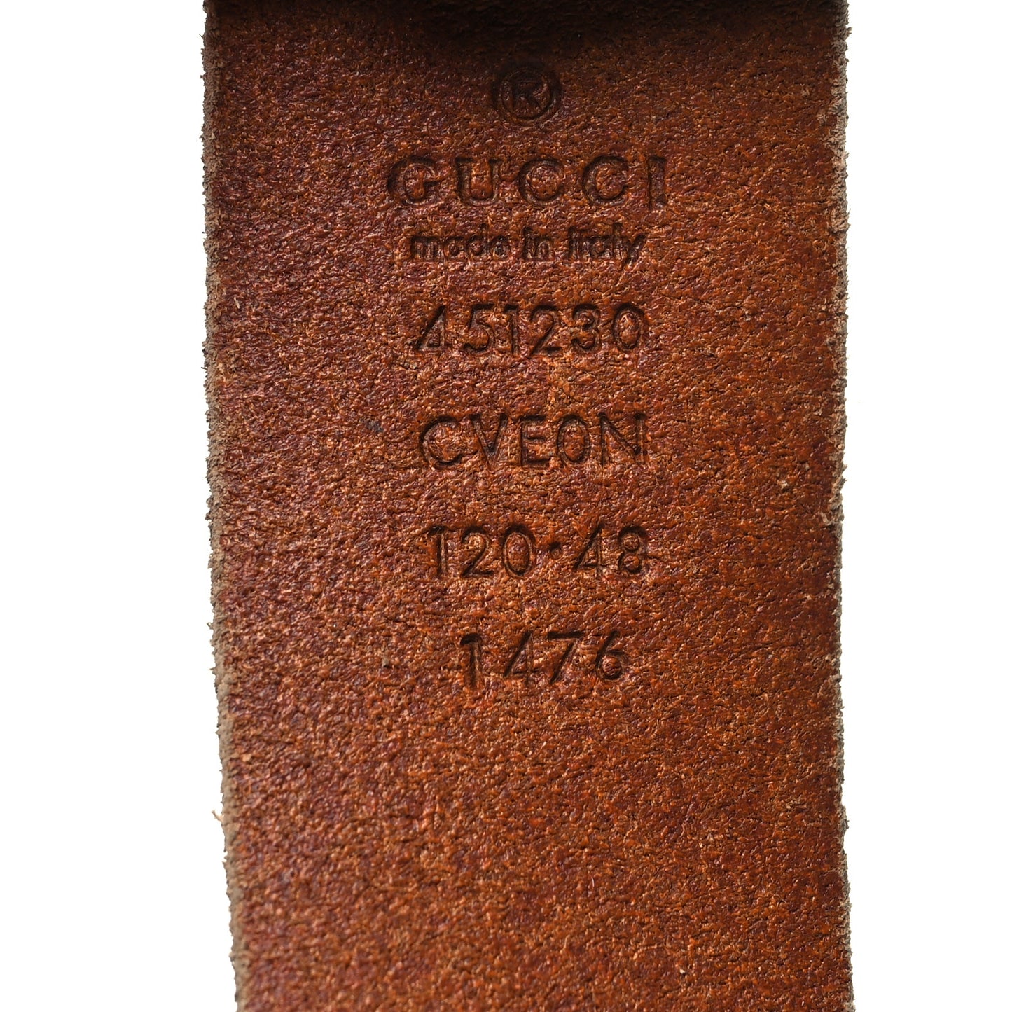 Calfskin Brass Feline Buckle Belt 120 48 Toscano