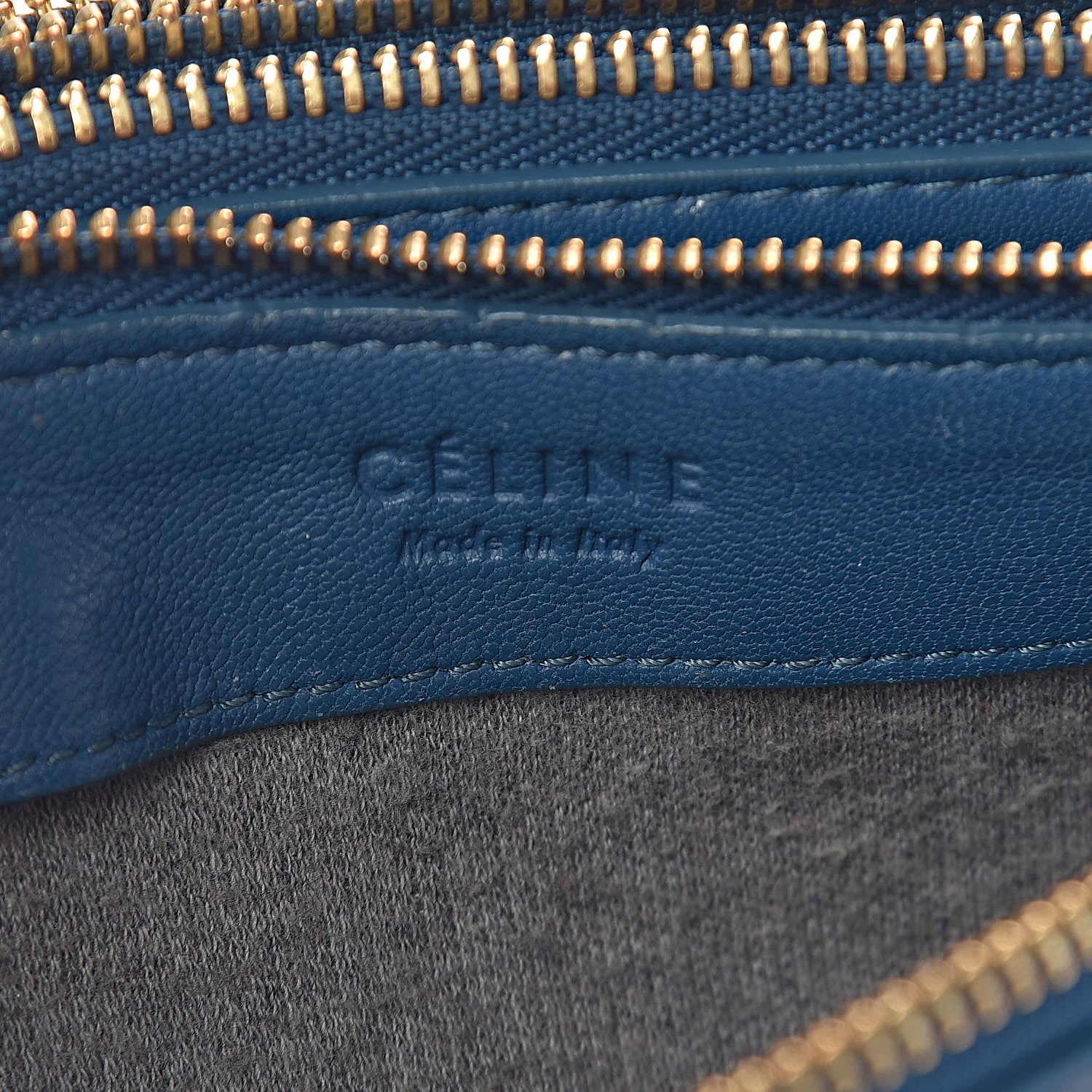 Celine Lambskin Small Trio Crossbody Bag Denim 11 of 13