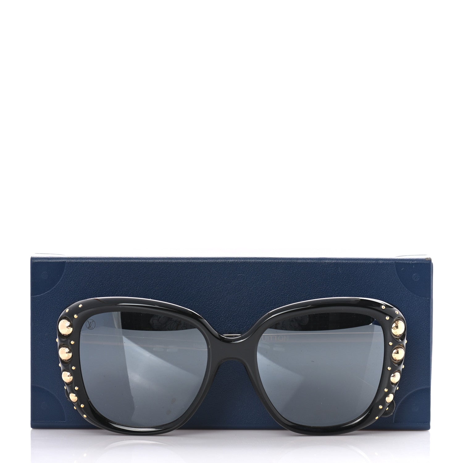 Louis Vuitton Oversized Studded Sunglasses Z1126W Black 10 of 10