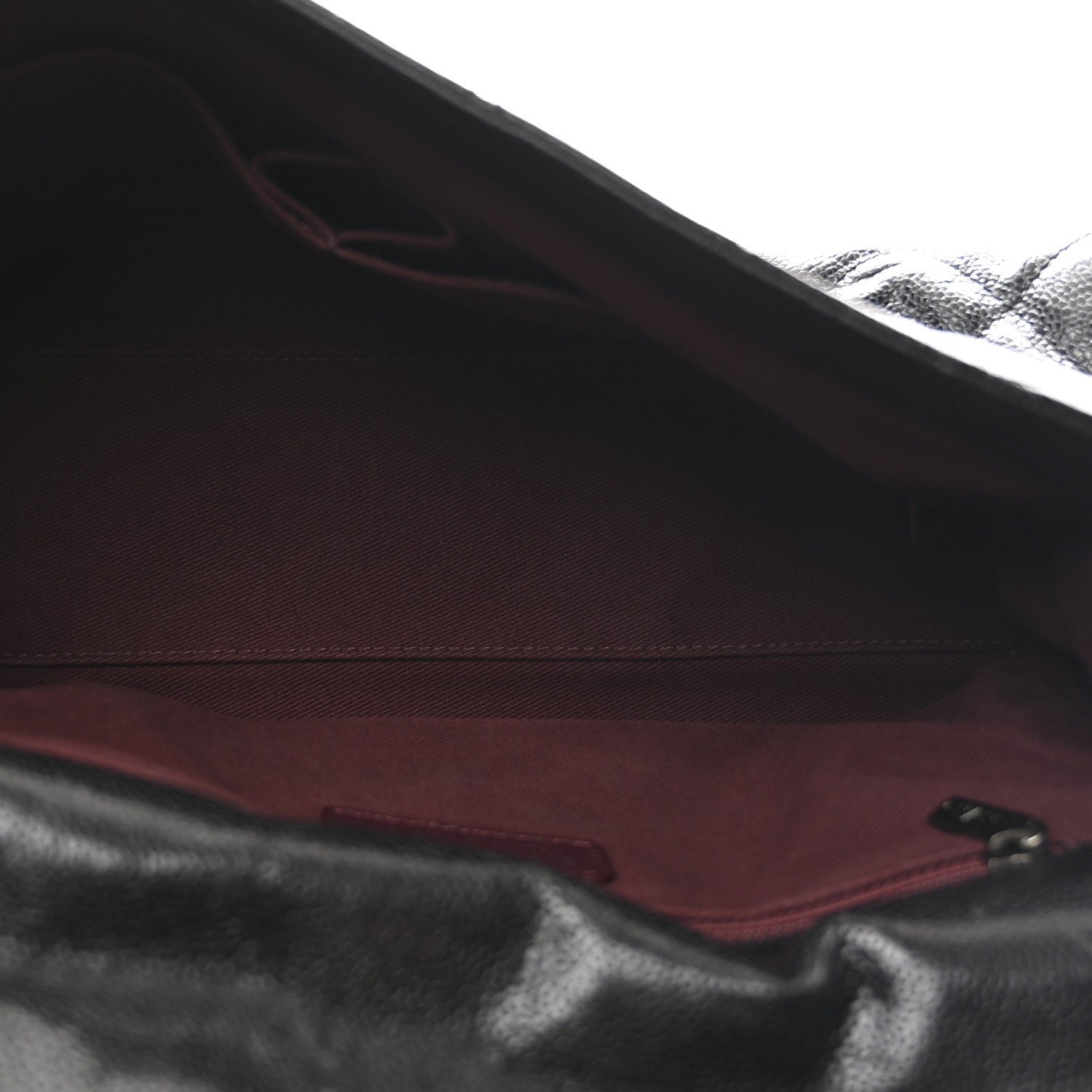 Chanel Crumpled Grained Calfskin Jumbo CC Crave Flap Black 5 of 11