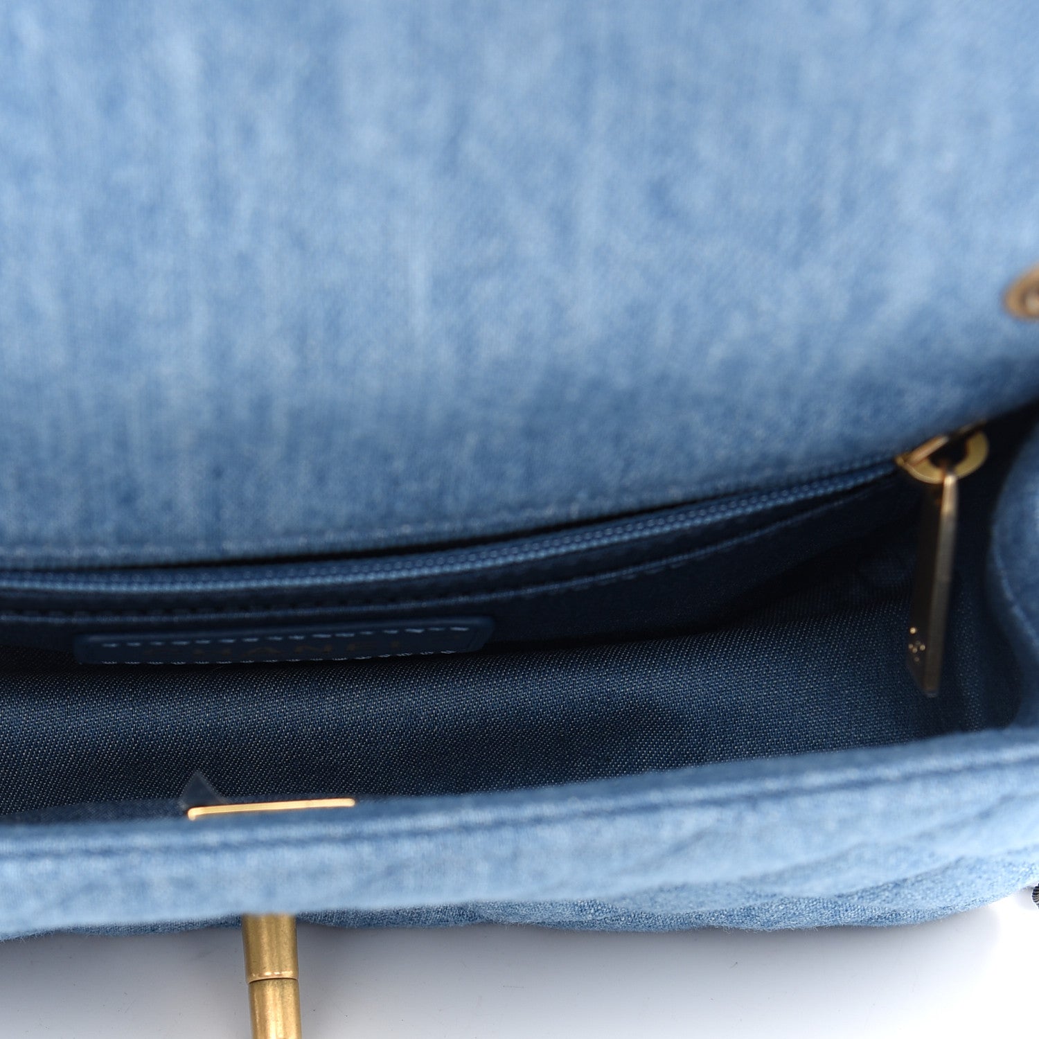 Chanel Denim Quilted Mini Pearl Crush Rectangular Flap Blue 5 of 9