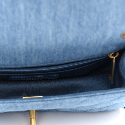 Chanel Denim Quilted Mini Pearl Crush Rectangular Flap Blue 5 of 9