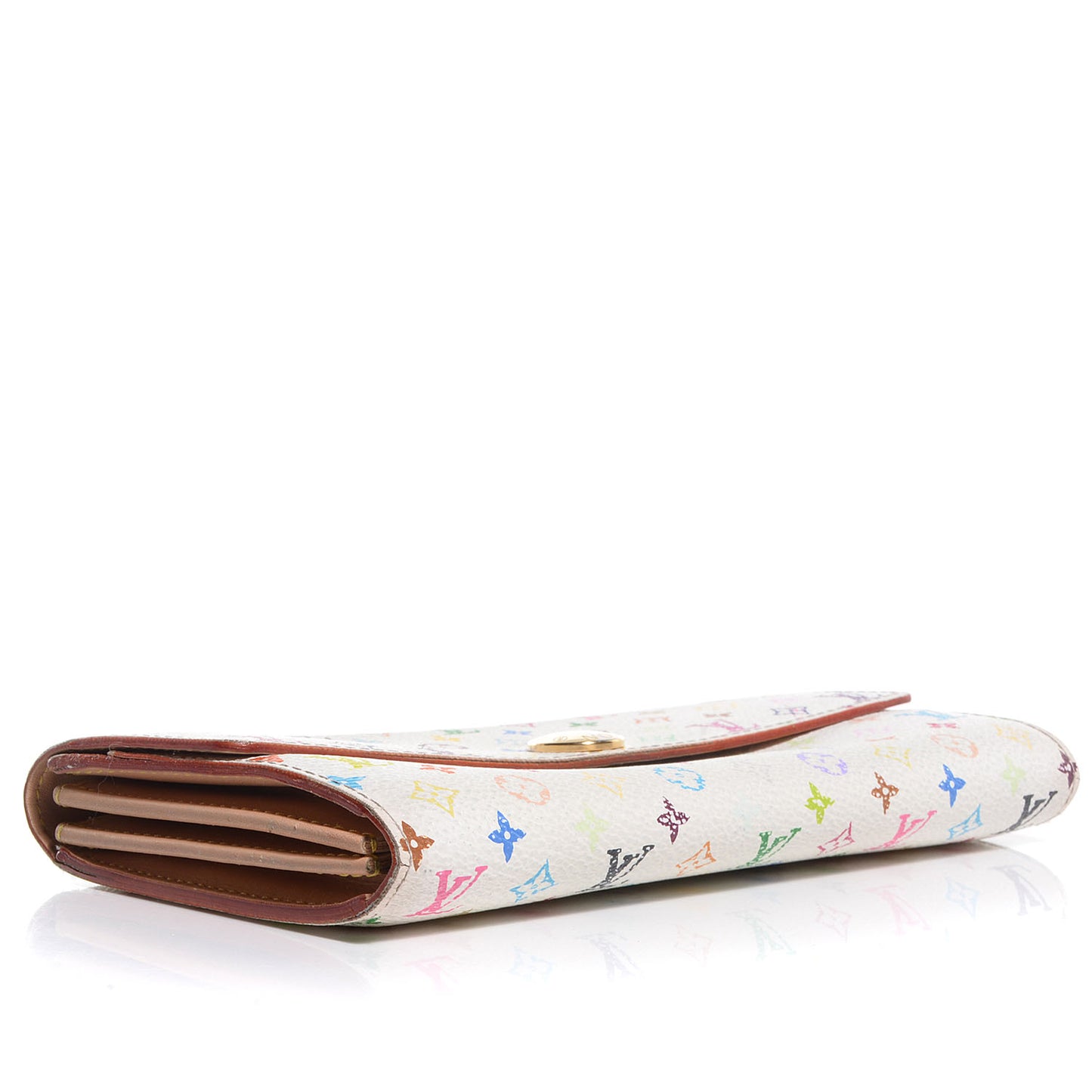 Monogram Multicolor Sarah Wallet White