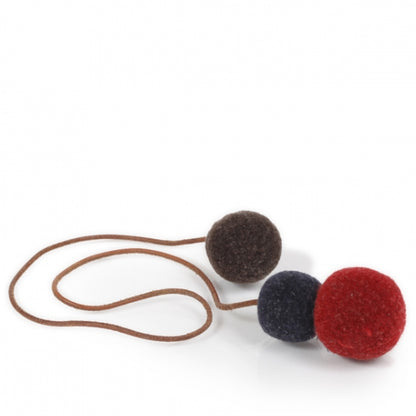 Hermes Wool Laine Et Cuir Pom Poms 1 of 7
