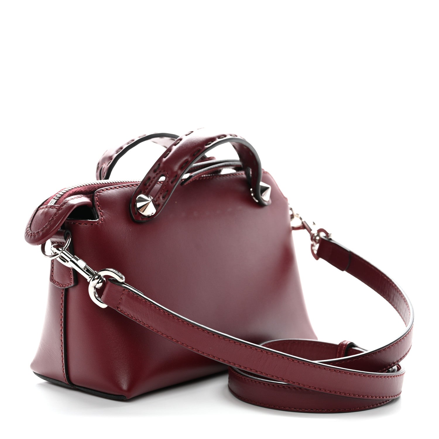 Fendi Vitello King Logo Embossed Mini By The Way Boston Bag Barlo 3 of 10