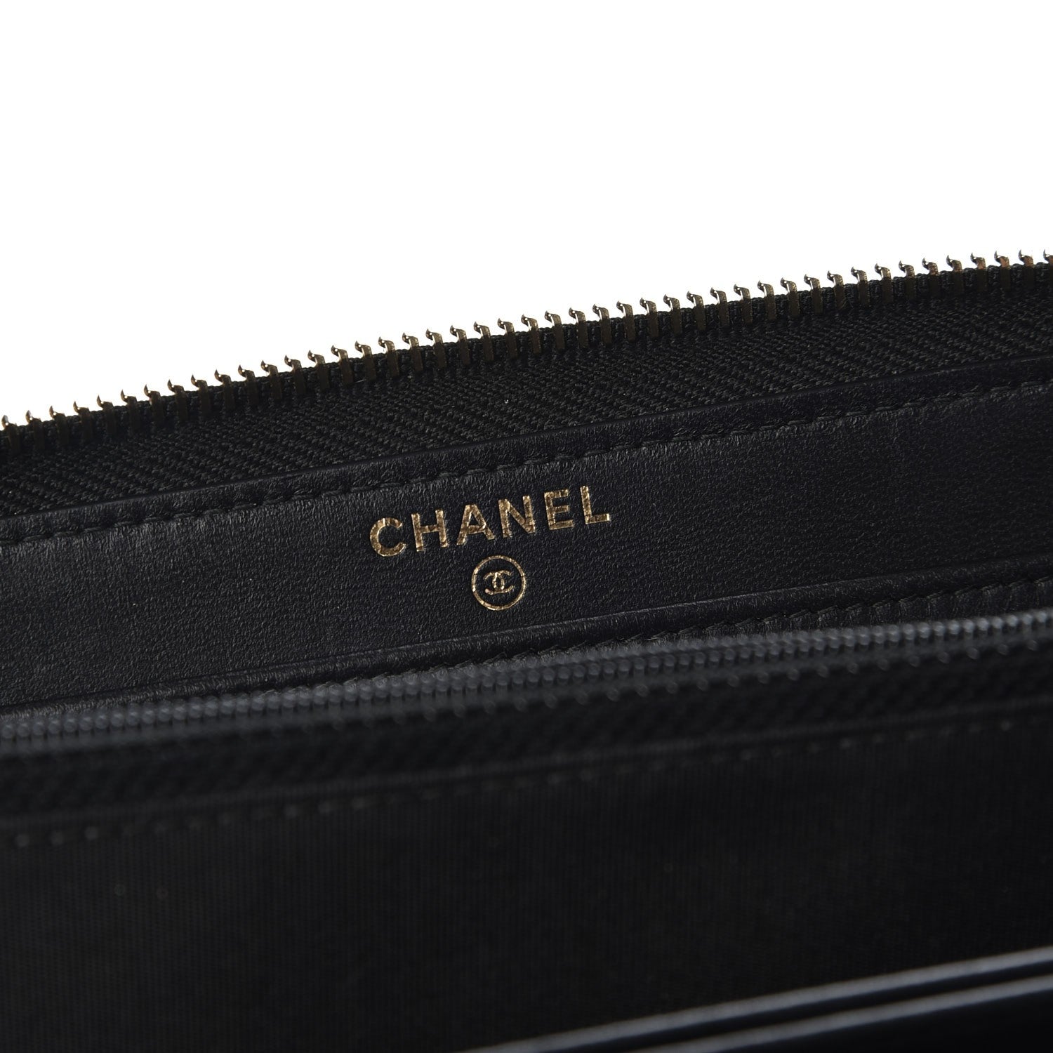 Chanel Lambskin Quilted Pearl Chain Wrist Wallet Black 5 of 9