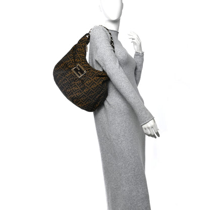 Fendi Zucca Patent Mia Hobo Tobacco 3 of 10