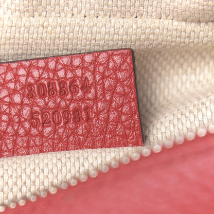 Gucci Pebbled Calfskin Small Soho Disco Bag Tabasco Red 7 of 12