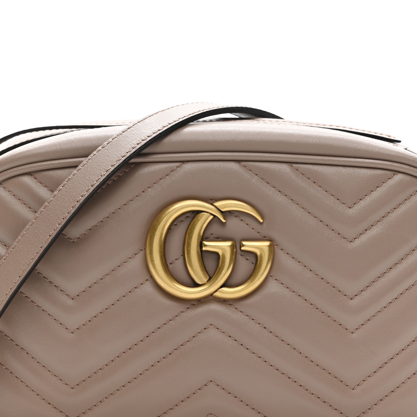 Calfskin Matelasse Small GG Marmont Chain Shoulder Bag Porcelain Rose