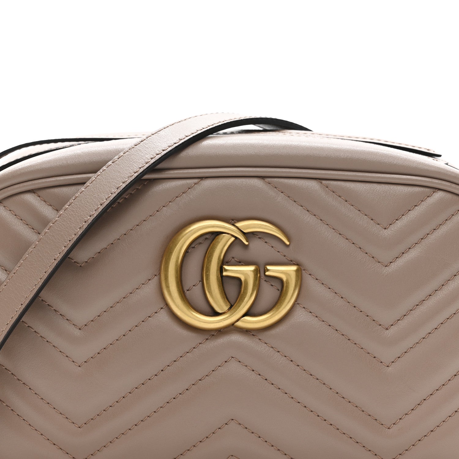 Gucci Calfskin Matelasse Small GG Marmont Chain Shoulder Bag Porcelain Rose 8 of 12